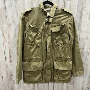 JCrew Utility Military Cargo Chino Jacket Hooded Pockets Cotton Twill Womens 4